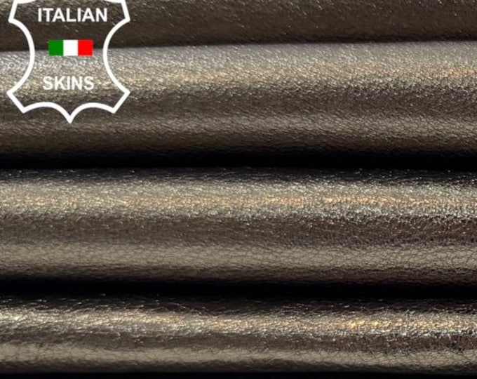 METALLIC PEWTER Soft Italian Lambskin Sheep Lamb Leather pack 3 hides skins total 23+sqf 0.8mm #C6310