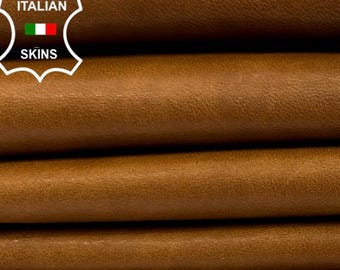 LIGHT BROWN VEGETABLE Tan Thin Soft Italian Lambskin Sheep Lamb leather hide hides skin skins 6sqf 0.5mm #C4299