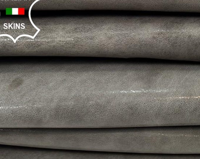 Delivered Duty paid - TAUPE GREY WASHED Antiqued Vegetable Tan Italian Lamb leather pack 2 skins total 10+sqf 1.0mm #C7683