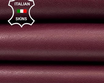 WINE BURGUNDY Thick soft Italian Lambskin Sheep Lamb leather hide hides skin skins 9sqf 1.3mm #C5028