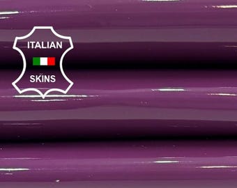 PATENT PURPLE Shiny Thick Strong Italian Calf leather pack 4 skins total 15sqf 1.1mm #Z485