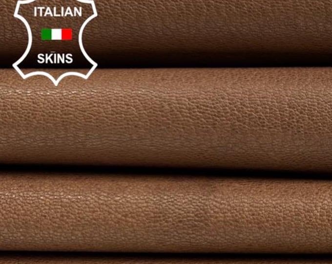 NATURAL BROWN VEGETABLE Tan Rough Thick Italian Goatskin Goat leather pack 3 hides skins total 12+sqf 1.2mm #C4132