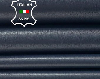 BLUE NAVY Italian Lambskin Sheep Lamb leather pack 3 hides skins total 18sqf 1.0mm #C4463