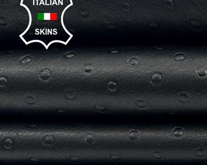BLACK Studs Embossed Thick Soft Italian Lambskin Sheep Lamb leather hide hides skin skins 9sqf 1.3mm #C5139