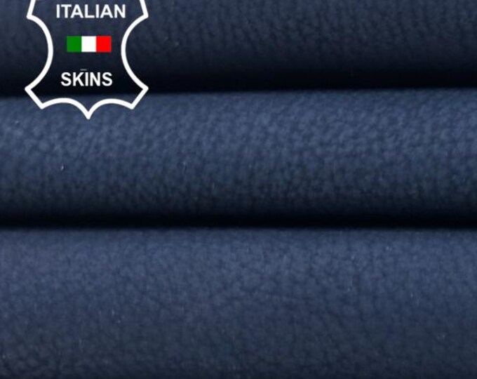BLUE NUBUCK ROUGH Italian Goatskin Goat leather pack 2 hides skins total 5sqf 1.0mm #C5967