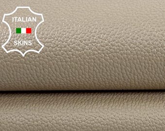IVORY PEBBLE GRAINY Strong Italian Goat leather skin 4sqf 0.9mm #Z442