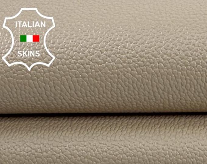Delivered Duty paid - IVORY PEBBLE GRAINY Strong Italian Goat leather skin 4sqf 0.9mm #Z442