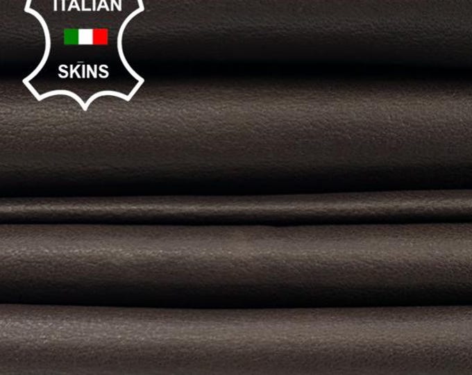 BROWN ANTIQUED ROUGH Vegetable Tan Italian Goatskin Goat Leather pack 3 hides skins total 27sqf 0.8mm #C4848