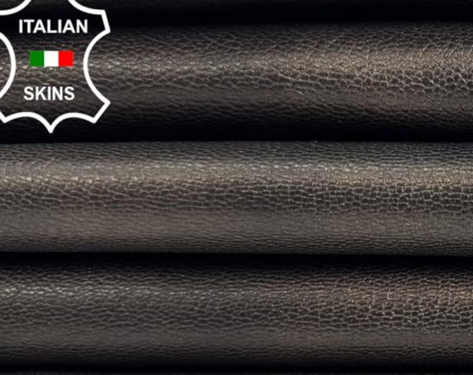 OLD BRONZE Distressed Rough Thick Italian Goat Leather pack 2 skins total 8sqf 1.1mm #C7324