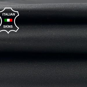 ANTHRACITE BLACK MATTE Strong Italian Goatskin Goat leather pack 2 hides skins total 8+sqf 0.9mm #C4676