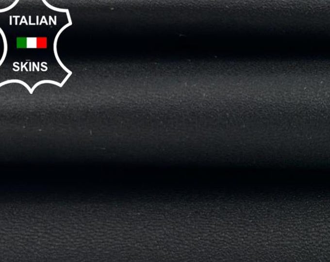 ANTHRACITE BLACK MATTE Strong Italian Goatskin Goat leather pack 2 hides skins total 8+sqf 0.9mm #C4676