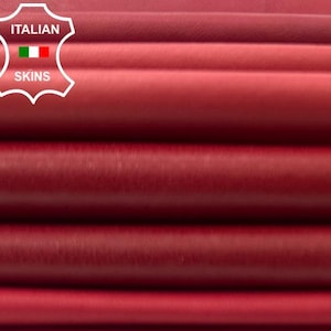 RED 4 SHADES PACK Thin Soft Italian Lambskin Sheep Lamb Leather pack 4 hides skins total 20+sqf 0.6mm #C5385