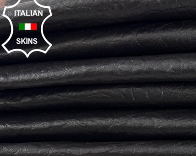 Delivered Duty paid -  VERY DARK BROWN Bubbly Grainy Italian Lamb leather pack 7 skins total 40sqf 0.8mm #Z281