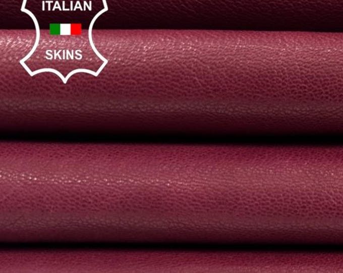 WINE RED ROUGH Vegetable Tan Italian Goatskin Goat leather pack 2 hides skins total 7+sqf 1.0mm #C4921