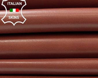 TAN BROWN DISTRESSED Soft Italian Lambskin Sheep Lamb leather pack 2 hides skins total 32sqf 0.8mm #C4231