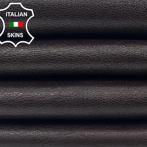 DARK BURGUNDY SHINY Rough Thick Soft Italian Goatskin Goat Leather hide hides skin skins 6+sqf 1.1mm #C5403