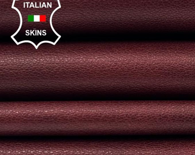 WINE BORDEAUX Distressed Antiqued Rough Thick Italian Goatskin Goat leather pack 2 hides skins total 10sqf 1.1mm #C4680
