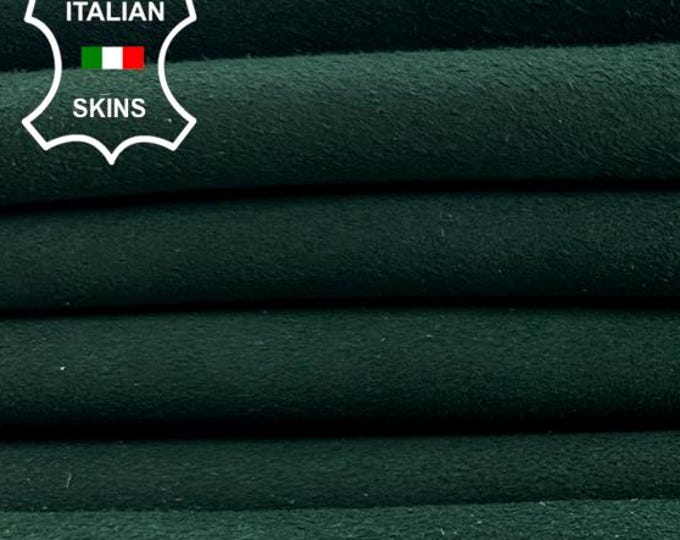BOTTLE GREEN SUEDE Soft Italian Goatskin Goat leather pack 6 hides skins total 30+sqf 1.0mm #C4633