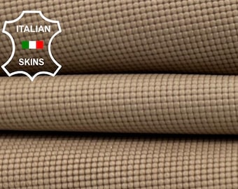WASHED SAND NAKED Textured Print Vegetable Tan Italian Lambskin Sheep Lamb leather hide hides skin skins 7+sqf 0.8mm #C5538