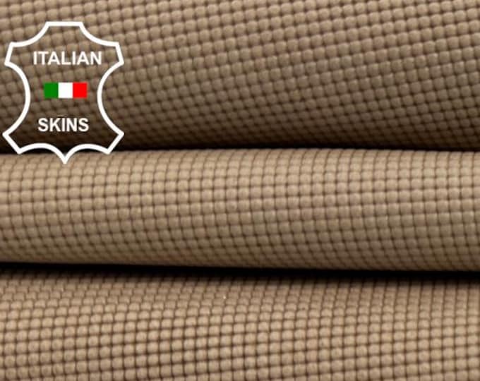 WASHED SAND NAKED Textured Print Vegetable Tan Italian Lambskin Sheep Lamb leather hide hides skin skins 7+sqf 0.8mm #C5538