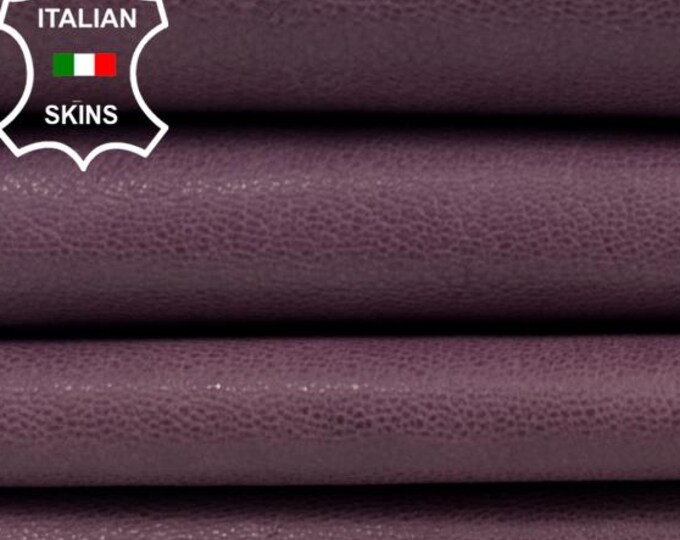MAUVE PURPLE ROUGH Vegetable Tan Italian Goatskin Goat leather pack 3 hides skins total 10+sqf 0.9mm #C4920