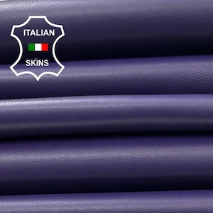 PURPLE soft Italian Lambskin Sheep Lamb leather pack 2 hides skins total 20sqf 0.8mm #C4985