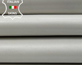 WHITE PEARLISED Strong Italian Goatskin Goat leather pack 2 hides skins total 9+sqf 0.9mm #C5527