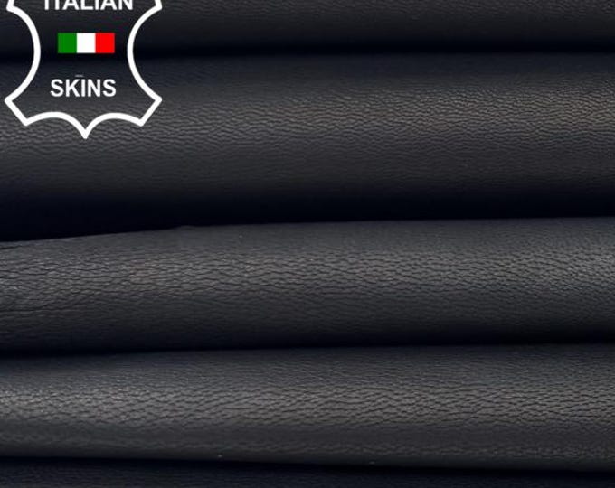 Delivered Duty Paid-UNFINISHED BLACK Italian Goat leather pack 10 skins total 25sqf 0.8mm #C6823