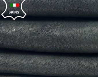 GREY WASHED RUSTIC Antiqued Vegetable Tan Thick Italian Goatskin Goat leather pack 2 hides skins total 8+sqf 1.7mm #C5687