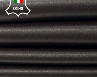 Delivered Duty Paid-DARK BROWN Soft Italian STRETCH Backed With Lycra Lamb  Leather skin 9sqf 1.0mm #C2663