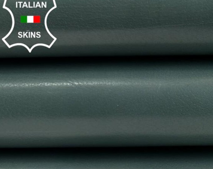 SAGE BLUE GREEN Smooth Italian Calfskin Calf Cow Baby Buff leather hide hides skin skins 5+sqf 0.9mm #C4991