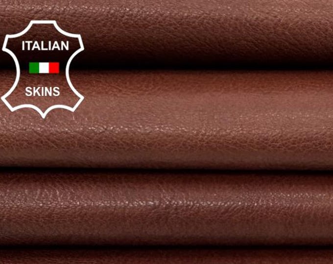 BURNT BROWN WASHED Rough Vegetable Tan Thick Italian Goatskin Goat Leather pack 2 skins total 6+sqf 1.1mm #C7525