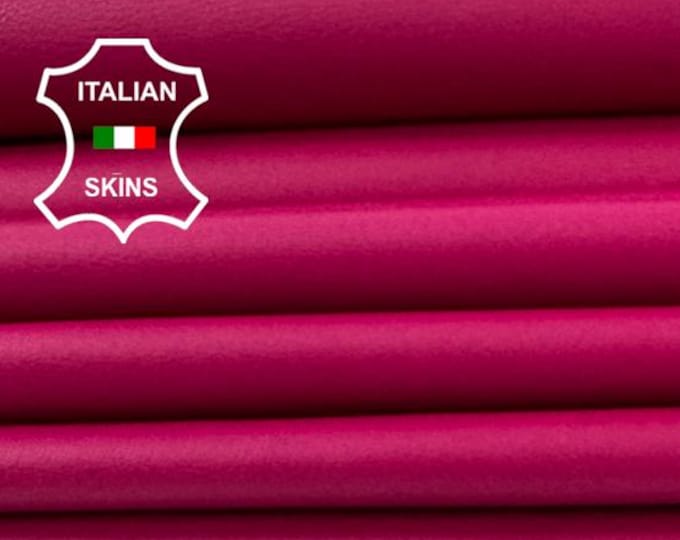 Delivered Duty paid - HOT PINK Economic Grade Thin Soft Italian Lamb leather pack 4 skins total 20sqf 0.6mm #Z276