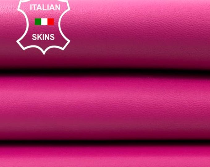 HOT PINK Italian Lambskin Sheep Lamb leather pack 2 hides skins total 9sqf 0.9mm #C5381