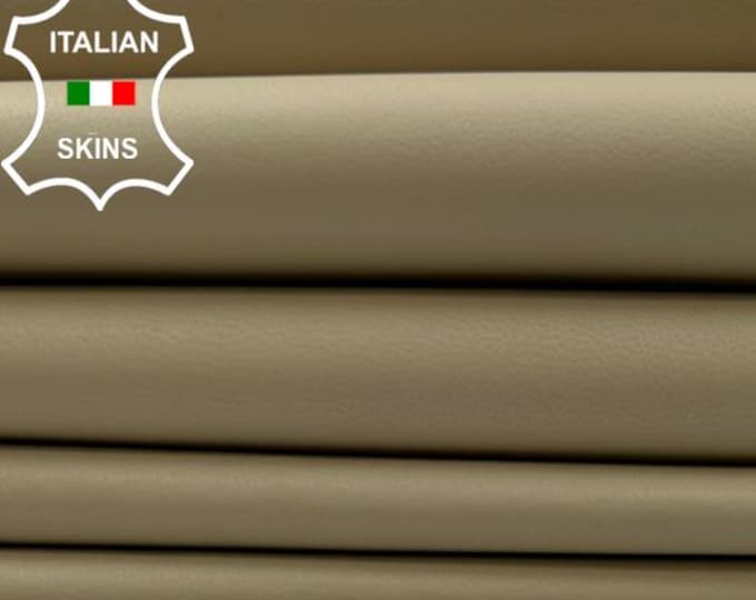 LIGHT BEIGE Thin Soft Italian Lambskin Lamb Sheep Leather pack 2 hides skins total 10+sqf 0.4mm #C4843