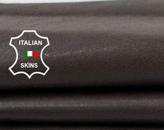 Delivered Duty paid - WASHED BROWN VEGETABLE Tan Soft Italian Lamb leather skin 5sqf 1.0mm #C7740