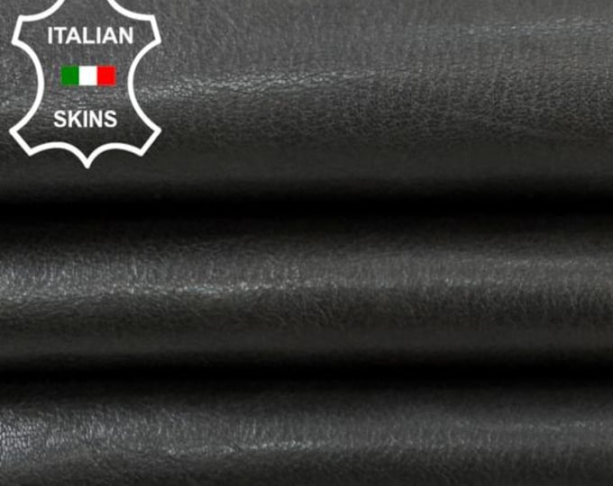 Delivered Duty paid - VERY DARK OLIVE Antiqued Vegetable Tan Italian Goat leather skin 4sqf 0.9mm #C7542