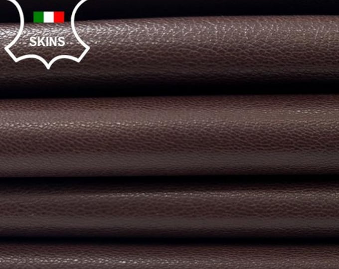 BROWN ROUGH Vegetable Tan Thick Italian Goatskin Goat leather pack 2 hides skins total 11+sqf 1.1mm #C4711