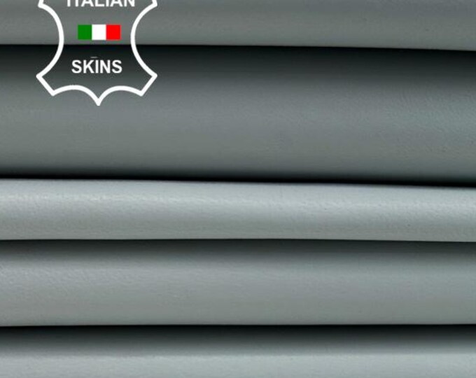 LIGHT GREYISH BLUE Italian Lambskin Sheep Lamb leather pack 2 hides skins total 12+sqf 1.0mm #C4500