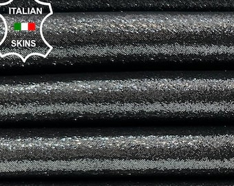 METALLIC ANTIQUED SILVER Shimmer Lame Print Italian Goatskin Goat leather pack 5 hides skins total 16+sqf 0.9mm #C5559