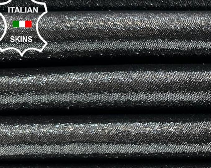 METALLIC ANTIQUED SILVER Shimmer Lame Print Italian Goatskin Goat leather pack 5 hides skins total 16+sqf 0.9mm #C5559