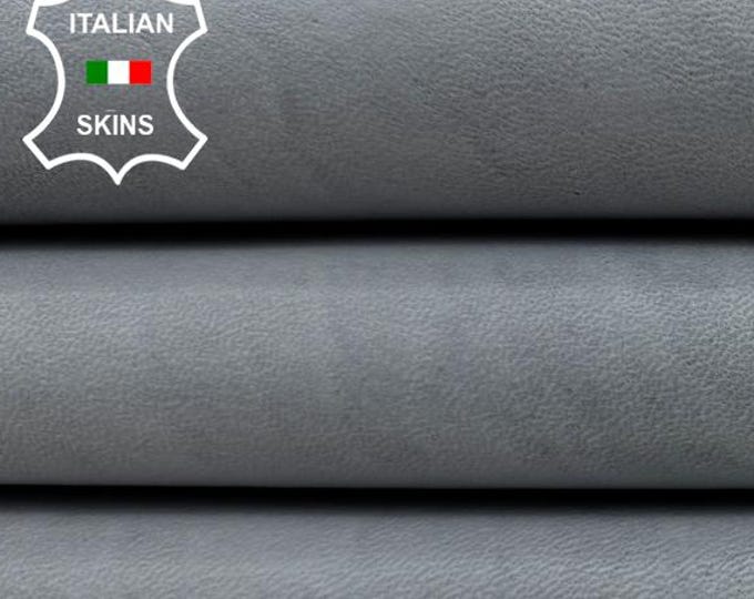 LIGHT GREY NAKED Vegetable Tan Vintage Look Soft Italian Lambskin Sheep Lamb leather hide hides skin skins 5sqf 0.7mm #C6290