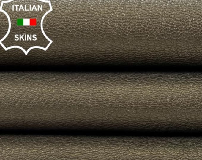 PEARLIZED OLIVE ROUGH Soft Italian Goatskin Goat Leather hide hides skin skins 6+sqf 0.9mm #C1538