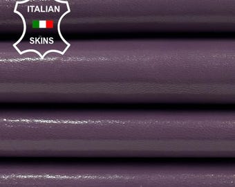 MAUVE PURPLE Shiny Strong Italian Goatskin Goat leather pack 2 hides skins total 6+sqf 0.7mm #C3935
