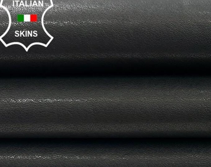 WASHED BLACK VEGETABLE Tan Thick Soft Italian Lambskin Sheep Lamb Leather hide hides skin skins 7+sqf 1.4mm #C2992