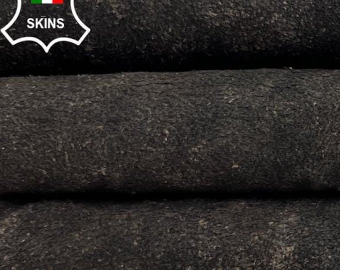 WASHED DARK BROWN Nubuck Antiqued Vegetable Tan Soft Italian Goatskin Goat Leather hide hides skin skins 5sqf 0.9mm #C1360