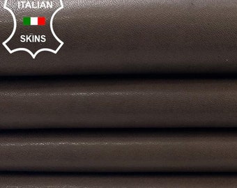 BROWN RUSTIC ANTIQUED Vegetable Tan Thick Lamb Leather pack 2 skins total 9+sqf 1.2mm #C3301