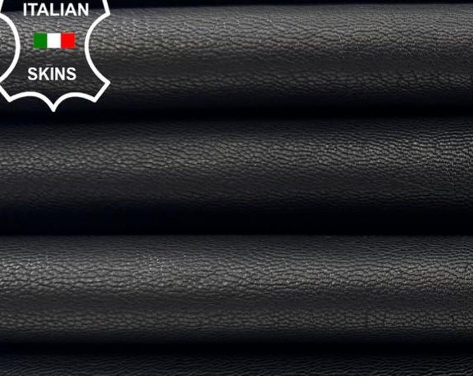 BLACK ROUGH Vegetable Tan Italian Goat leather pack 2 skins total 8+sqf 0.9mm #C7294