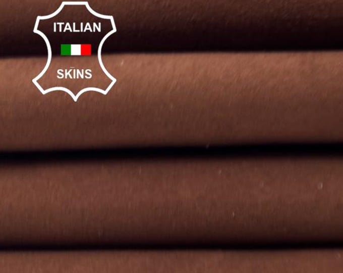 BURNT BROWN SUEDE Soft Italian Lambskin Sheep Lamb Leather hide hides skin skins 4+sqf 0.9mm #C6306