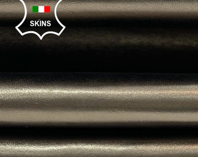 METALLIC PEWTER Strong Italian Goatskin Goat leather hide hides skin skins 7sqf 0.8mm #C3907
